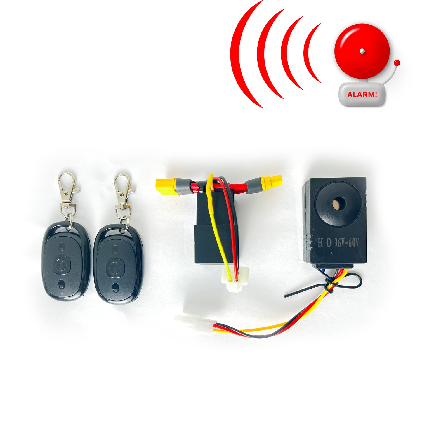 Anti-theft alarm for electric scooters with power failure function