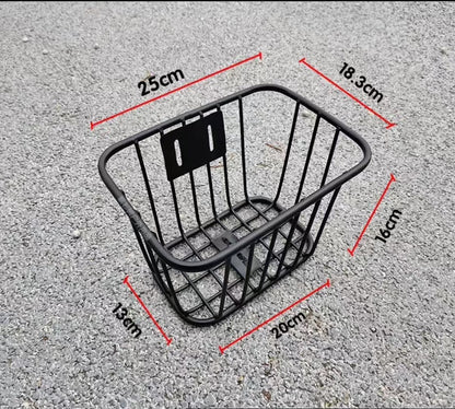Electric Scooter Mini Metal Basket With Lid