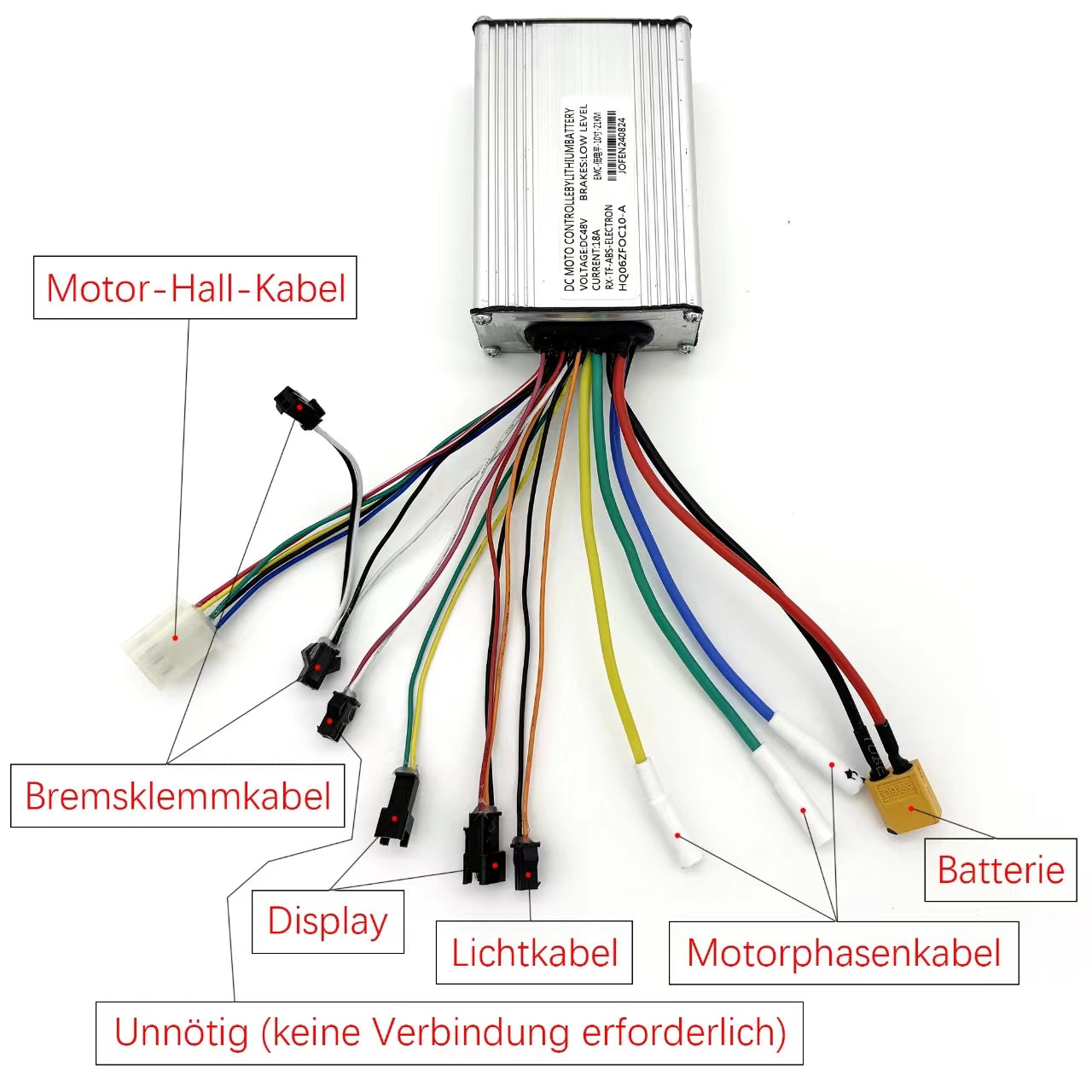 Dieser Controller und das Display sind nur für die ABE-Version des JOYOR Y8S Elektrorollers geeignet